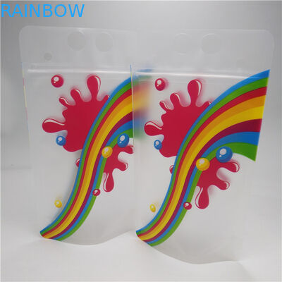 Le borse del rinforzo del fondo del latte del succo puro, durevoli stanno sui sacchetti della stagnola con la maniglia