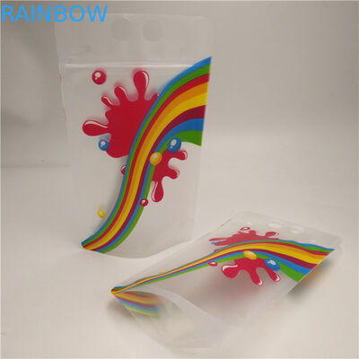 Le borse del rinforzo del fondo del latte del succo puro, durevoli stanno sui sacchetti della stagnola con la maniglia