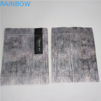 L'imballaggio dei cosmetici di Gu del fondo della serratura dello zip di plastica sta sul sacchetto di Mylar con la chiara parte anteriore