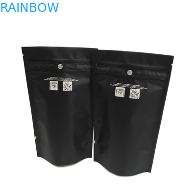 Borsa indica sativa dell'erbaccia THC Mylar del bambino dei sacchetti dell'odore dei carretti a chiusura lampo resistenti neri opachi della prova