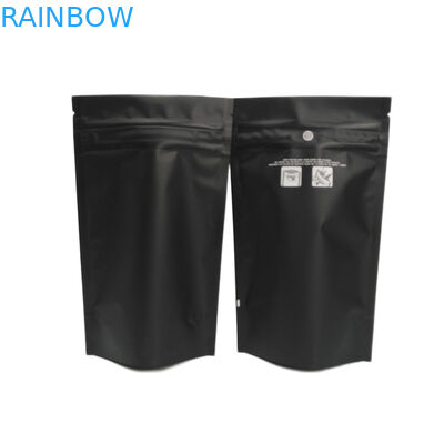 Borsa indica sativa dell'erbaccia THC Mylar del bambino dei sacchetti dell'odore dei carretti a chiusura lampo resistenti neri opachi della prova