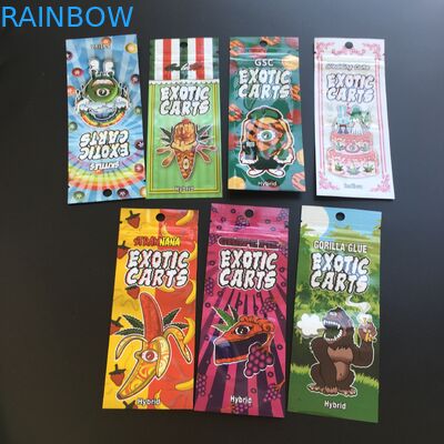 I sacchetti di plastica dell'olio di Cbd della cartuccia di Vape che imballano i carretti esotici Mylar a chiusura lampo insaccano 0.5ml 1ml