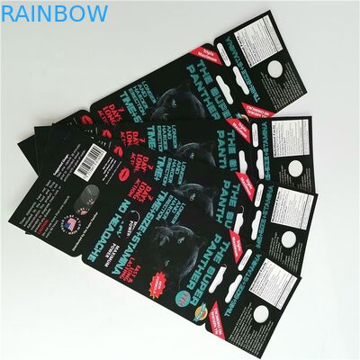 Capsule eccellenti della carta di carta della pantera che imballano colore di CMYK per le pillole maschii di potenziamento