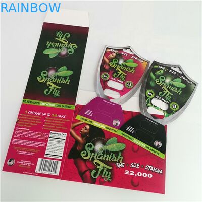 Carta di carta d'imballaggio di potenziamento del blister maschio delle pillole per le capsule della pillola del sesso D2