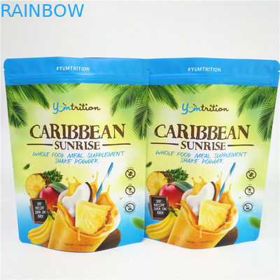 Polvere di plastica di supplemento di Doypack di imballaggio per alimenti di alluminio delle borse risigillabili del con la chiusura lampo