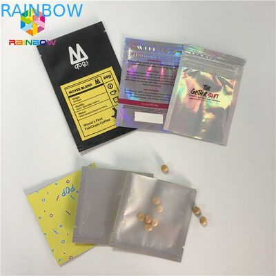 Odori le pillole della compressa dei cosmetici termosaldate prova che imballano i mini pollici 3x5 con la chiara parte posteriore