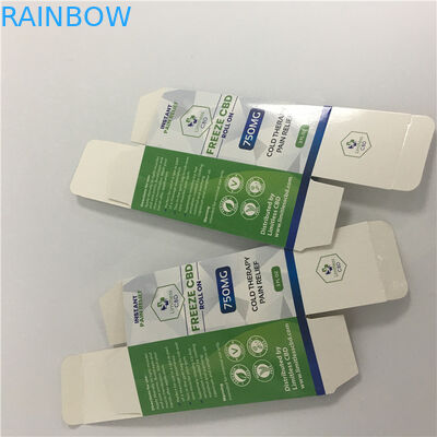 L'abitudine CMYK ha stampato il contenitore d'imballaggio bianco di cartone CBD Vape di logo