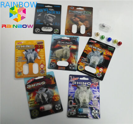 Attrezzo d'imballaggio 69 di potere delle pillole del sesso della carta della bolla del contenitore della capsula 7 3d 6000