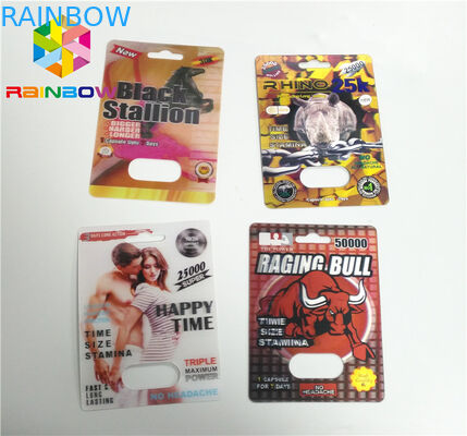 Attrezzo d'imballaggio 69 di potere delle pillole del sesso della carta della bolla del contenitore della capsula 7 3d 6000