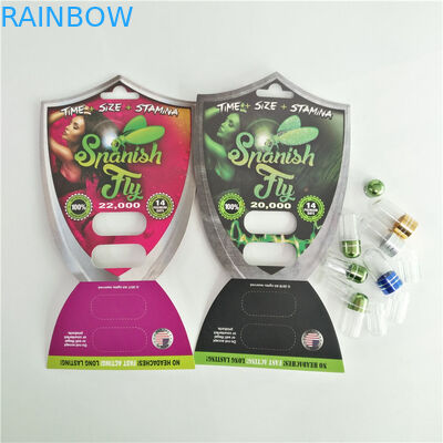 Bottiglia d'imballaggio della capsula della pillola di potenziamento del sesso di forma della pallottola con il cappuccio del metallo