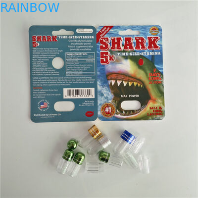 Pacchetto maschio d'imballaggio delle pillole di potenziamento della carta di carta della bolla con la pallottola di plastica