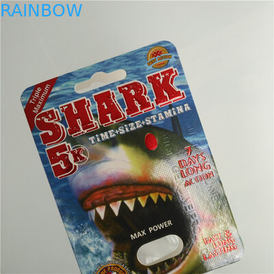 Pacchetto maschio d'imballaggio delle pillole di potenziamento della carta di carta della bolla con la pallottola di plastica