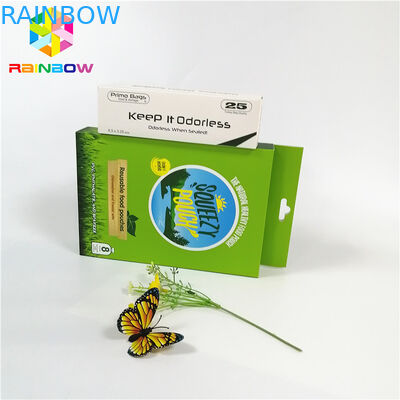 La marca su ordinazione riciclabile di progettazione di logo ha stampato le scatole di carta di carta di timbratura calde UV con il foro di caduta per i cosmetici del regalo