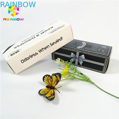 Il logo di timbratura caldo brillante lucido di marca dell'OEM ha stampato le scatole di carta d'imballaggio del ciglio dei cosmetici del regalo della scatola di carta