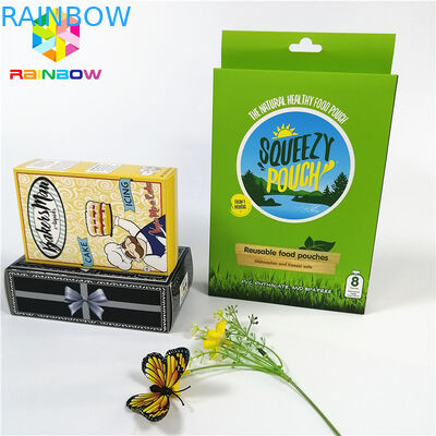 Il logo di timbratura caldo brillante lucido di marca dell'OEM ha stampato le scatole di carta d'imballaggio del ciglio dei cosmetici del regalo della scatola di carta