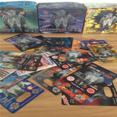 I pp 3D carda le capsule che imballano il rinoceronte sessuale della prestazione della bolla 69 amichevoli eco-