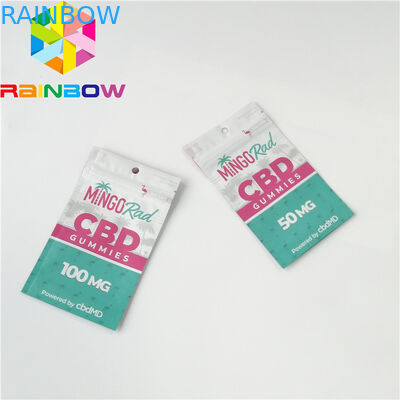 Sacchetti di plastica riciclabili che imballano rotocalcografia gommosa della borsa della chiusura lampo CBD Candy