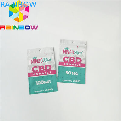 Sacchetti di plastica riciclabili che imballano rotocalcografia gommosa della borsa della chiusura lampo CBD Candy