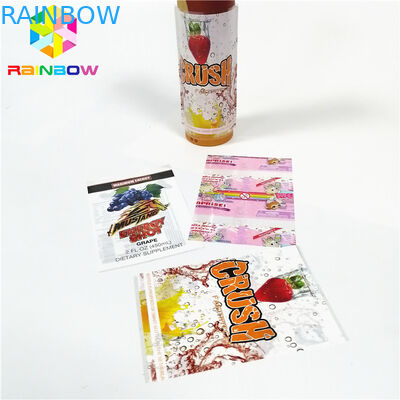 L'involucro adesivo rosa di Stickersshrink collega l'abitudine con un manicotto materiale del PVC stampato per il contenitore di bottiglia