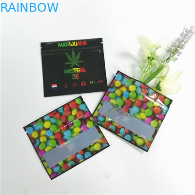 Incenso di erbe trasparente che imballa di alluminio laterale della chiusura lampo quella piccola il chiaro