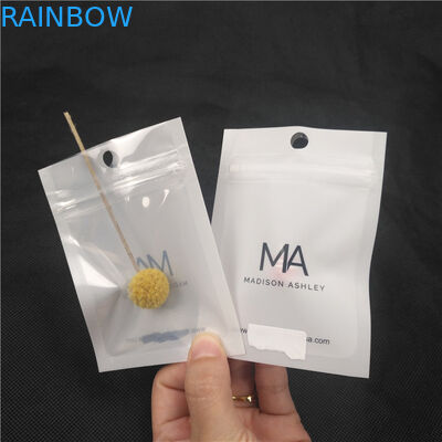 Imballaggio di plastica brillante lucido anteriore trasparente dei gioielli della collana dei sacchetti della chiusura lampo