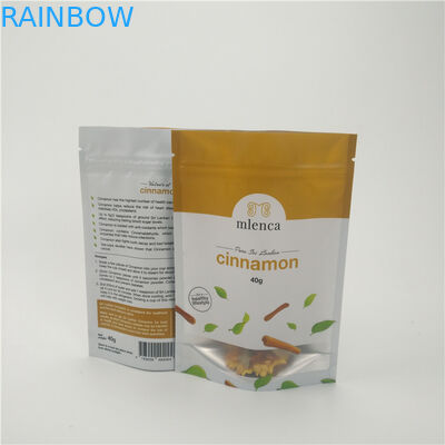 Le borse cosmetiche della chiusura lampo bianca opaca del fondo stanno sulla cannella di Doypack 40g