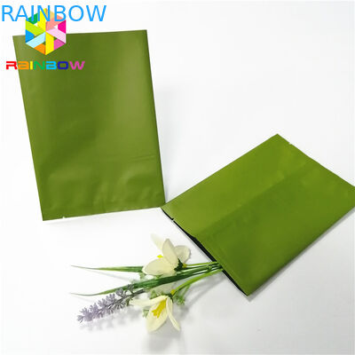 Sacchetto su ordinazione di Candy della polvere dell'alimento della stagnola di logo delle borse concentrare posteriori verde chiaro della saldatura a caldo