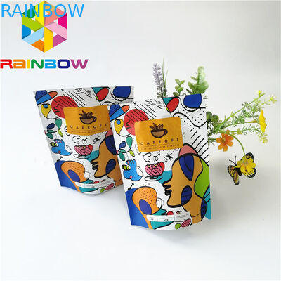 Stia sui sacchetti di plastica a chiusura lampo che imballano, borsa di caffè riutilizzabile del di alluminio