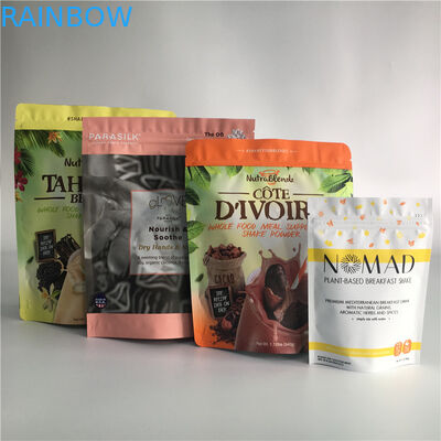 Bustine di tè stampate su misura che imballano sigillamento biodegradabile della cima della chiusura lampo del sacchetto in piedi