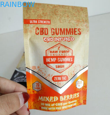 La serratura ermetica dello zip di stampa di Digital insacca sacchetti gommosi del di alluminio CBD i piccoli