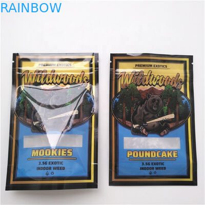 L'incenso di erbe di Edibles insacca i pollici medici del pacchetto 4x6 della marijuana con la chiara finestra