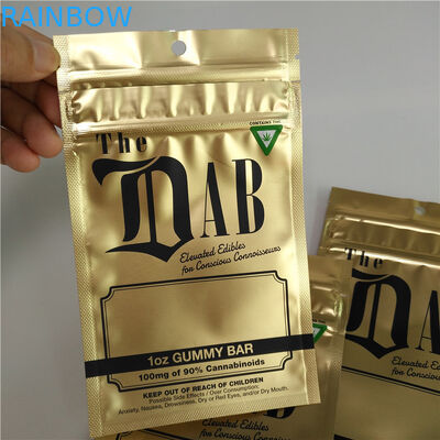 Tre sacchetti di plastica della guarnizione laterale che imballano la borsa superiore della chiusura lampo per la cannabis dell'erbaccia di CBD