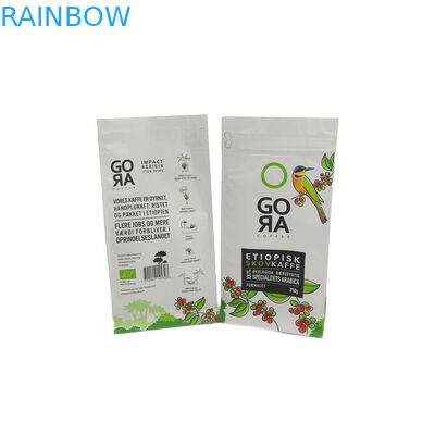 Imballaggio a chiusura lampo di plastica biodegradabile del caffè del fondo piatto della chiusura lampo della borsa E dell'imballaggio alimentare
