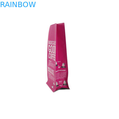 Imballaggio a chiusura lampo di plastica biodegradabile del caffè del fondo piatto della chiusura lampo della borsa E dell'imballaggio alimentare