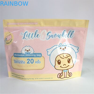 Stia sullo spessore biodegradabile di stampa su ordinazione 120-180 Mic delle borse di microonda della chiusura lampo