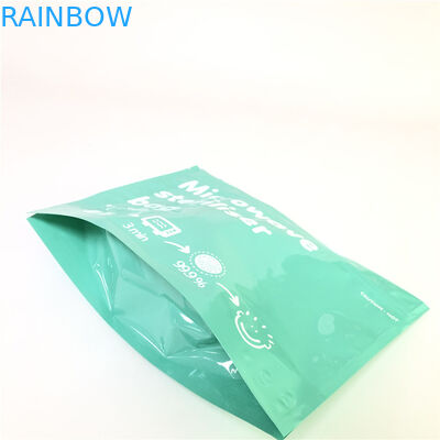 Stia sullo spessore biodegradabile di stampa su ordinazione 120-180 Mic delle borse di microonda della chiusura lampo