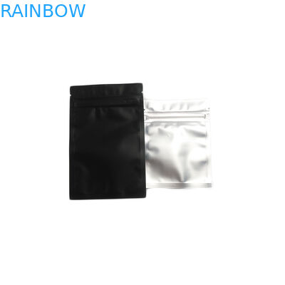 Chiusura lampo nera opaca della bustina stampata abitudine del di alluminio dei sacchetti di plastica della saldatura a caldo