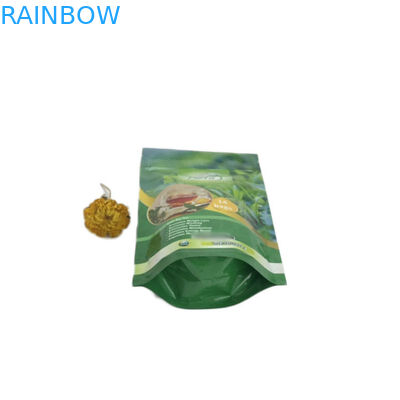 Le bustine di tè amichevoli di Eco che imballano l'imballaggio della borsa del sacchetto stanno su Mylar con la serratura della chiusura lampo