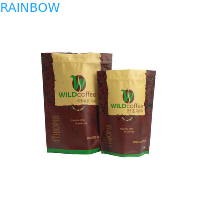 Le bustine di tè opache su ordinazione del caffè di rivestimento, di alluminio stanno sul sacchetto con la chiusura lampo