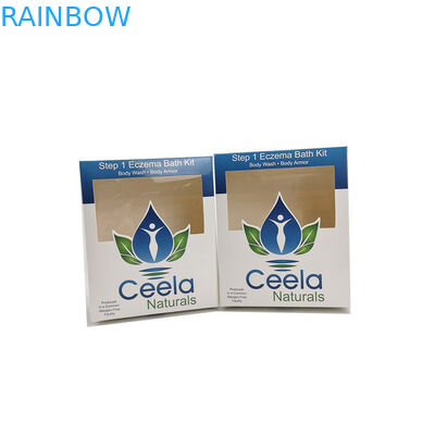 Contenitore di carta di cartone bianco lucido che imballa applicazione al minuto del lavaggio del corpo di cura di pelle