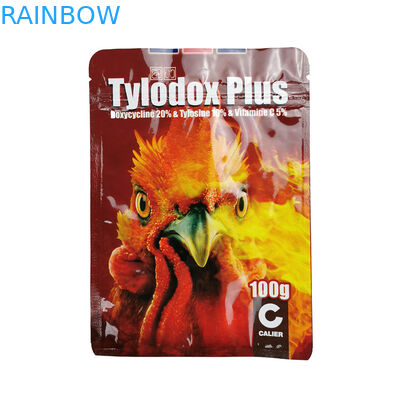 Tre lati che sigillano il di alluminio insaccano l'imballaggio opaco dell'animale domestico del tè 100g/alimentazione di pollo