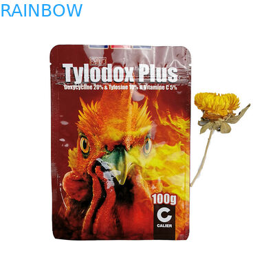 Tre lati che sigillano il di alluminio insaccano l'imballaggio opaco dell'animale domestico del tè 100g/alimentazione di pollo