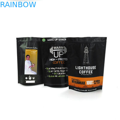 Le borse opache di Mylar del caffè di bianco 1kg del di alluminio stanno sul sacchetto del chicco di caffè con la chiusura lampo