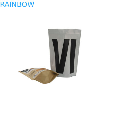 Il di alluminio d'imballaggio del sacchetto a chiusura lampo della stagnola sta sulla borsa di caffè con la valvola di degassamento