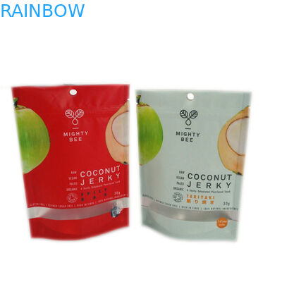 Sacchetti di plastica del di alluminio dell'ANIMALE DOMESTICO del foro di caduta del commestibile