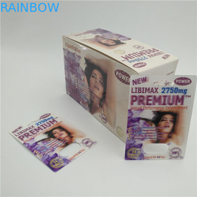 Imballaggio di plastica della carta della bolla delle pillole di rinoceronte stampato abitudine