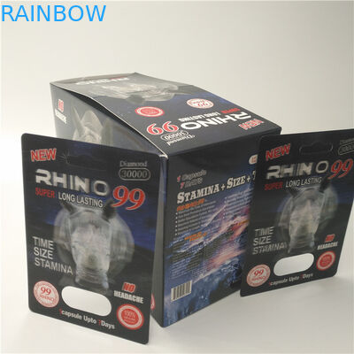 Imballaggio di plastica della carta della bolla delle pillole di rinoceronte stampato abitudine