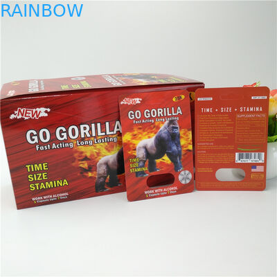 imballaggio maschio della carta della bolla della carta delle pillole 3D di rinoceronte del cappuccio di 12mm