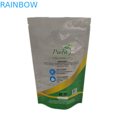 Imballaggio lucido risigillabile delle bustine di tè di rivestimento della stampa su ordinazione