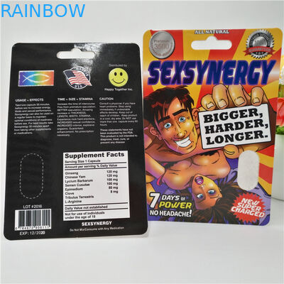 Carta d'imballaggio di carta della pillola di plastica su misura colore di CMYK